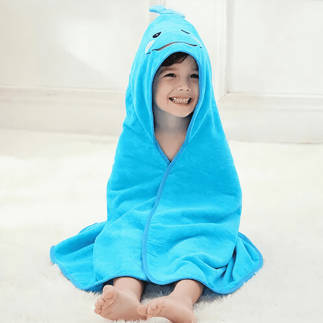cape de bain bébé baleine