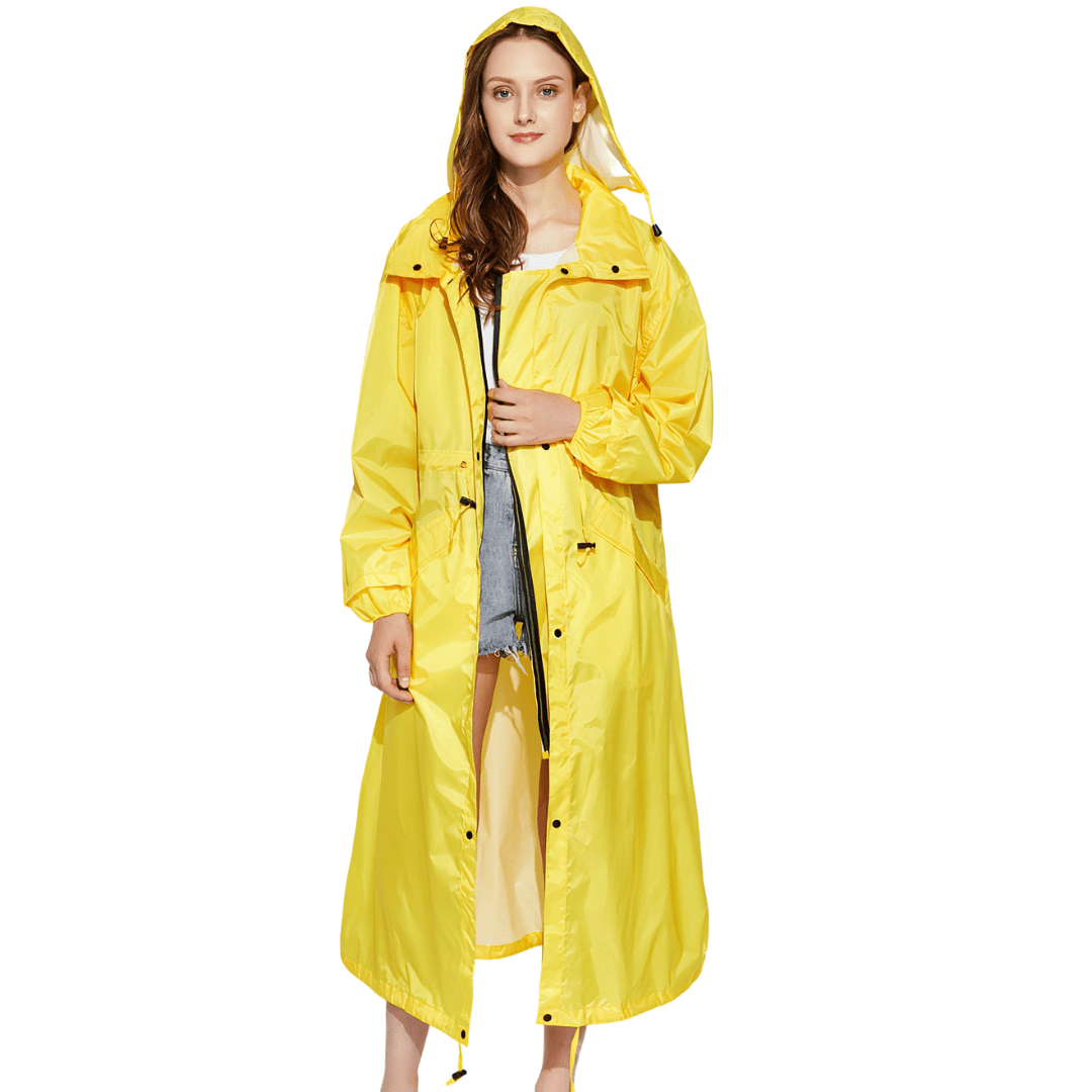 long poncho de pluie