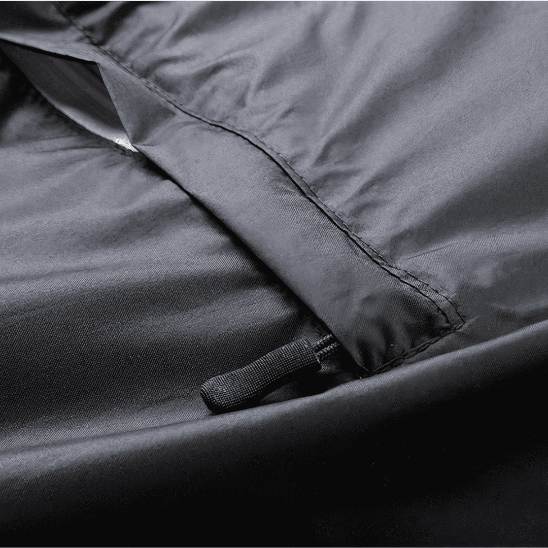 poncho de pluie boule noire