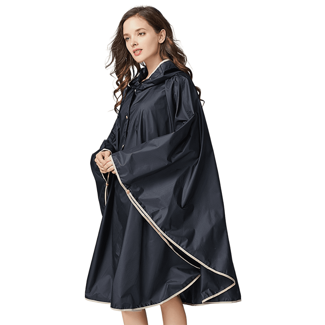 poncho de pluie noir