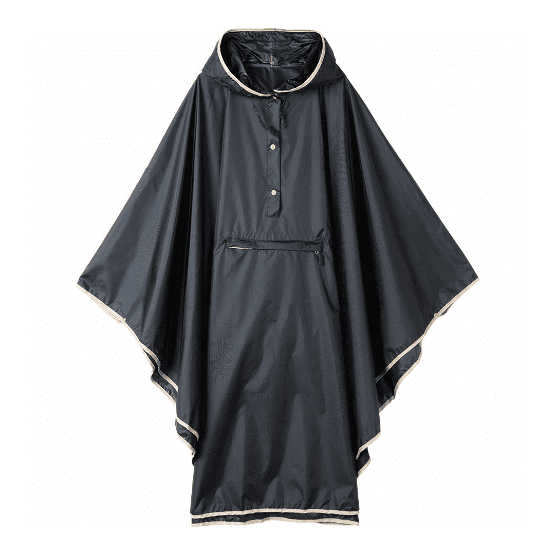 poncho pluie noir
