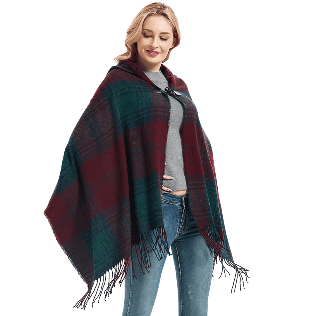 cape poncho avec capuche