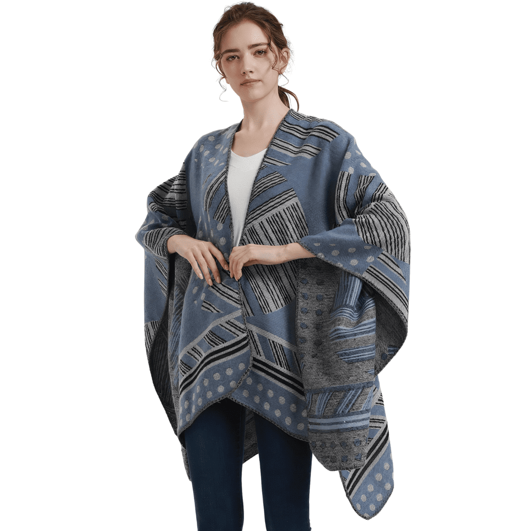 cape poncho en laine