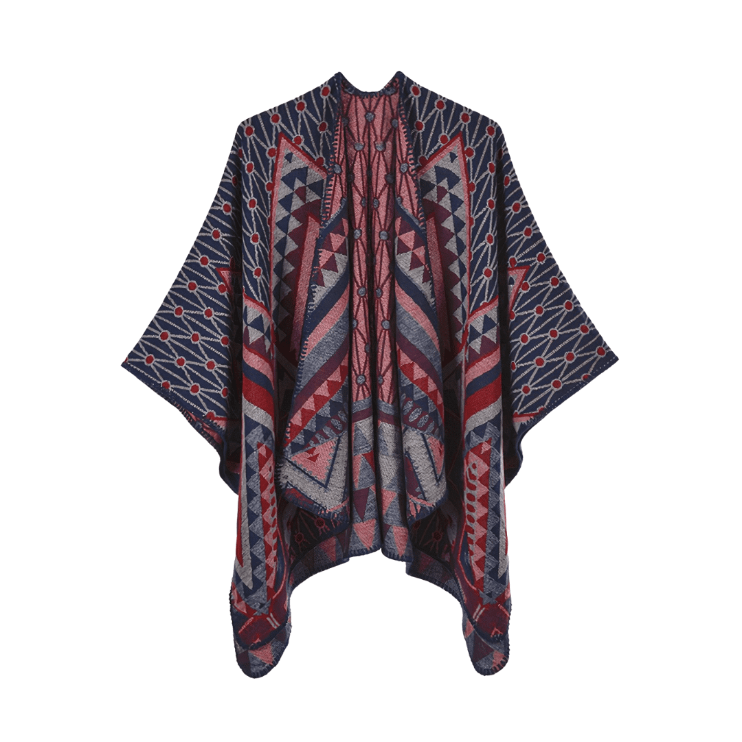 cape poncho femme laine