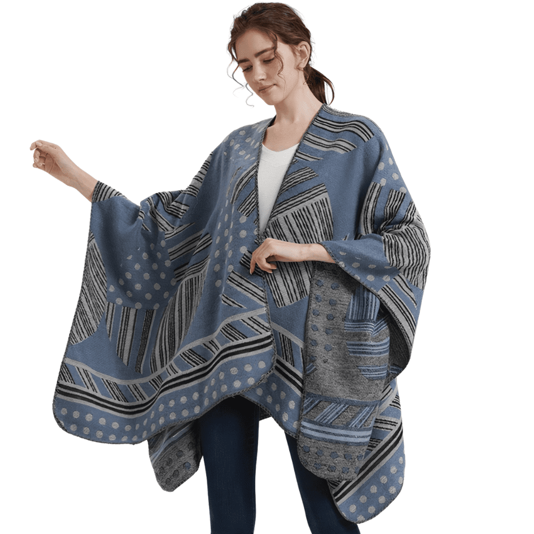 cape poncho femme laine