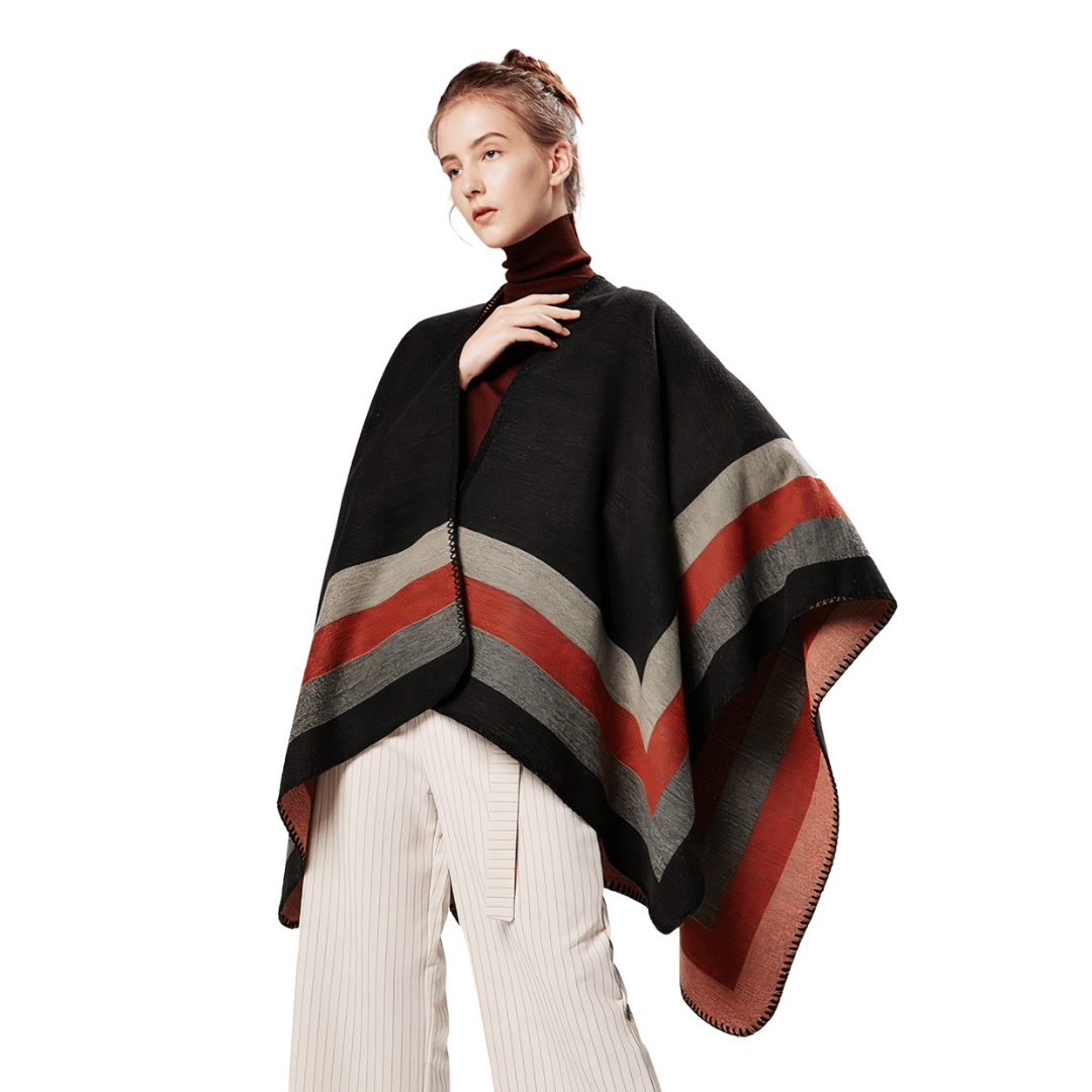 cape poncho hiver chaud femme