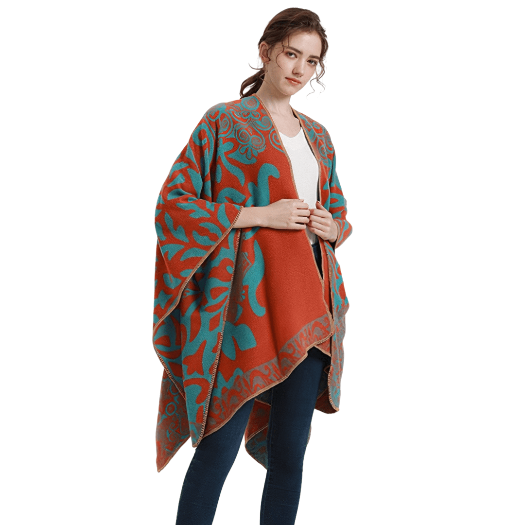 cape poncho laine femme