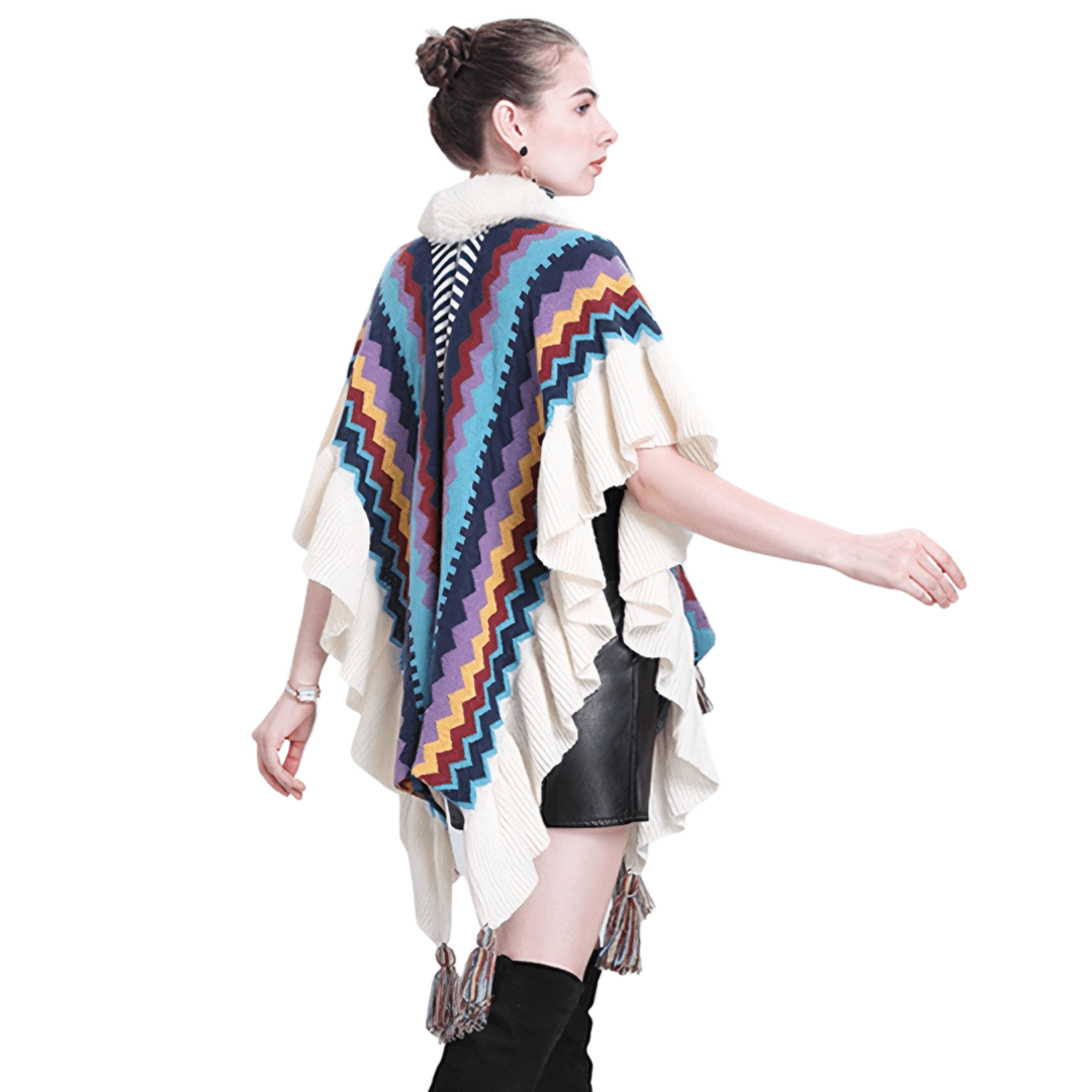 cape poncho laine femme