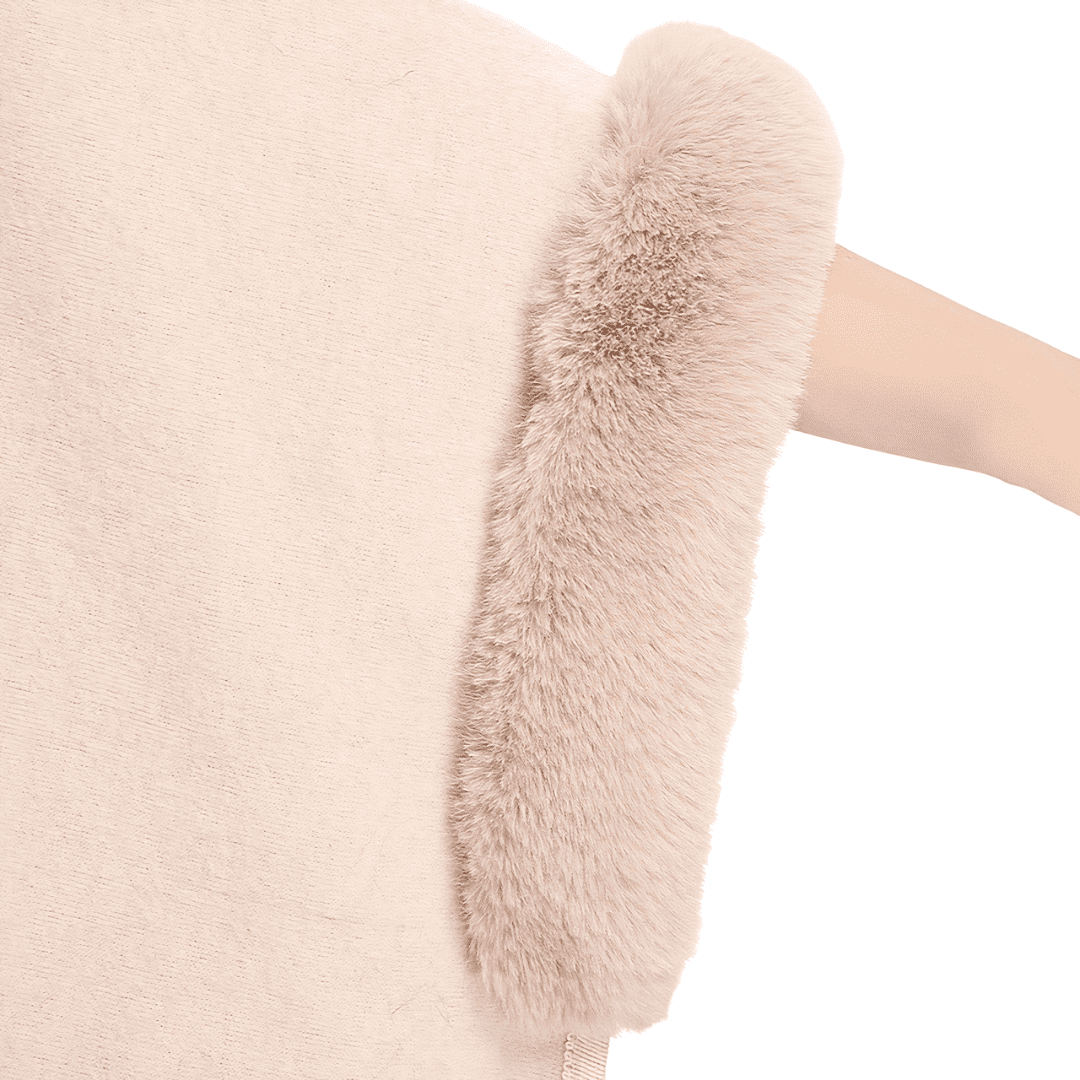 manteau poncho fourrure