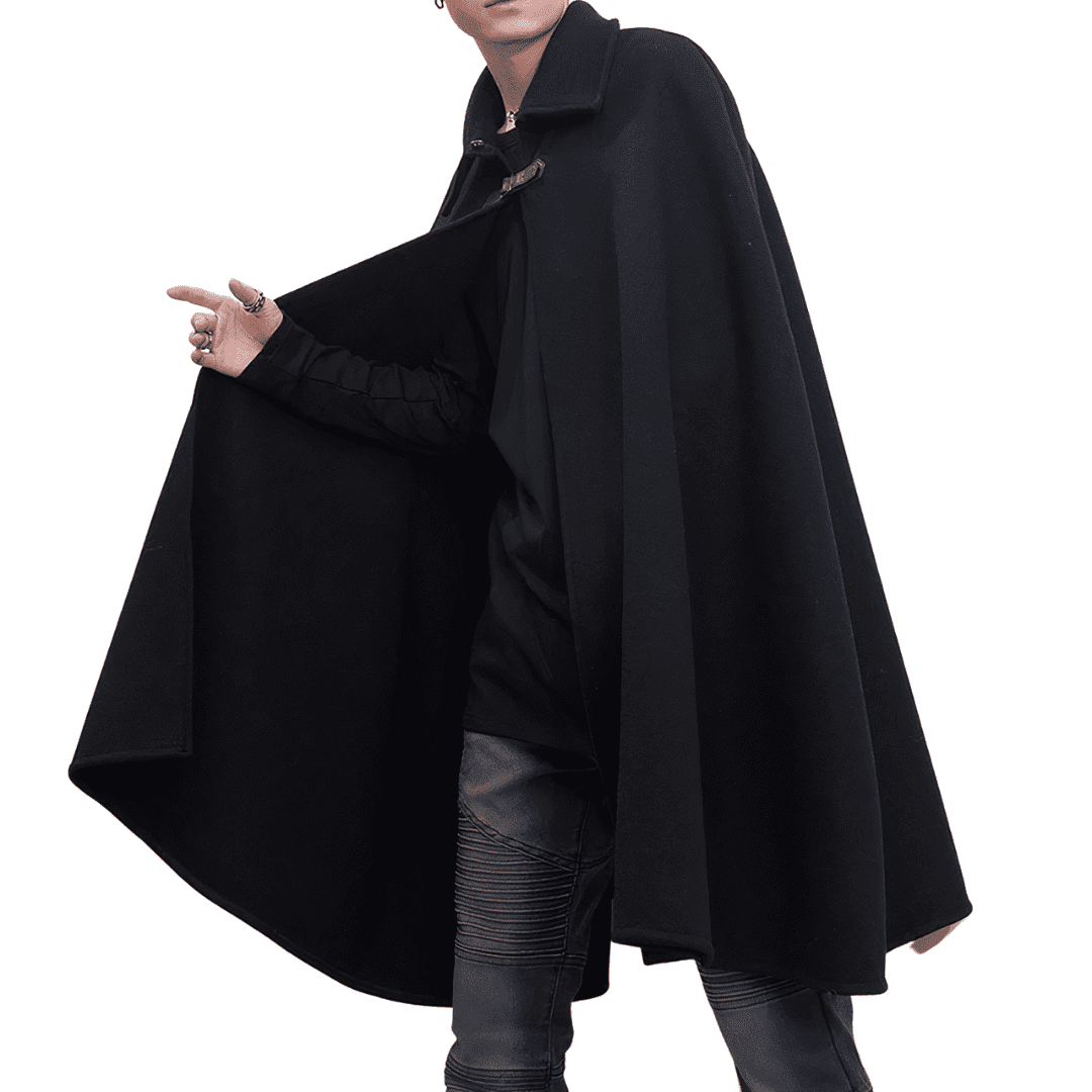 manteau poncho noir