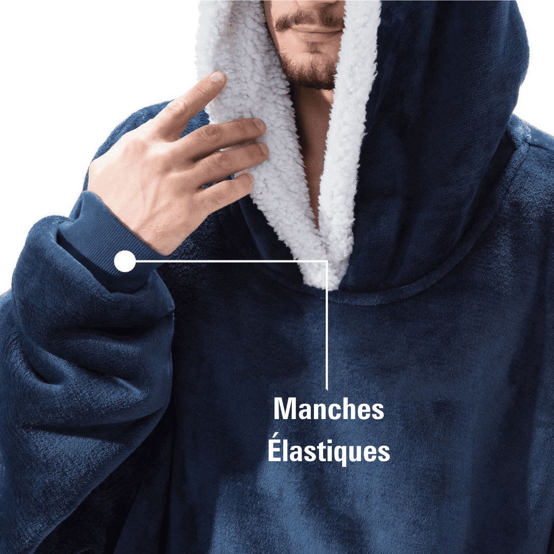 plaid poncho polaire koala