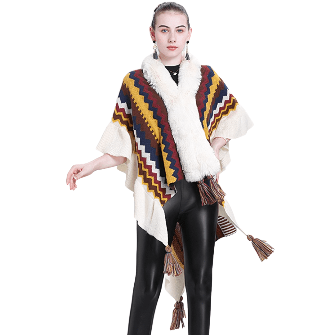poncho cape en laine femme