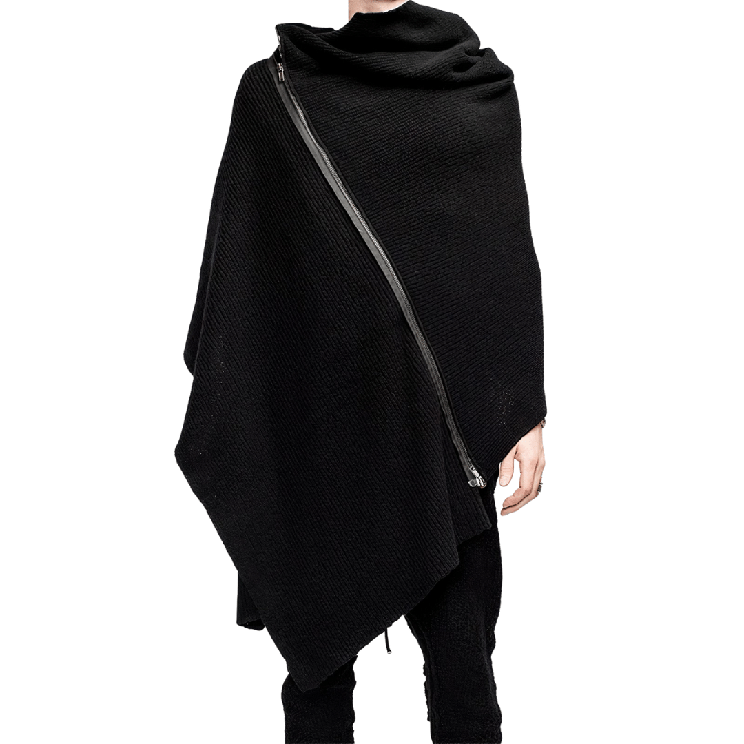 poncho cape laine homme