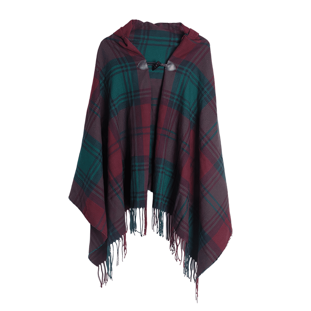 poncho capuche femme hiver