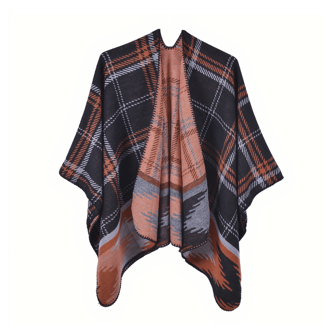 poncho carreau