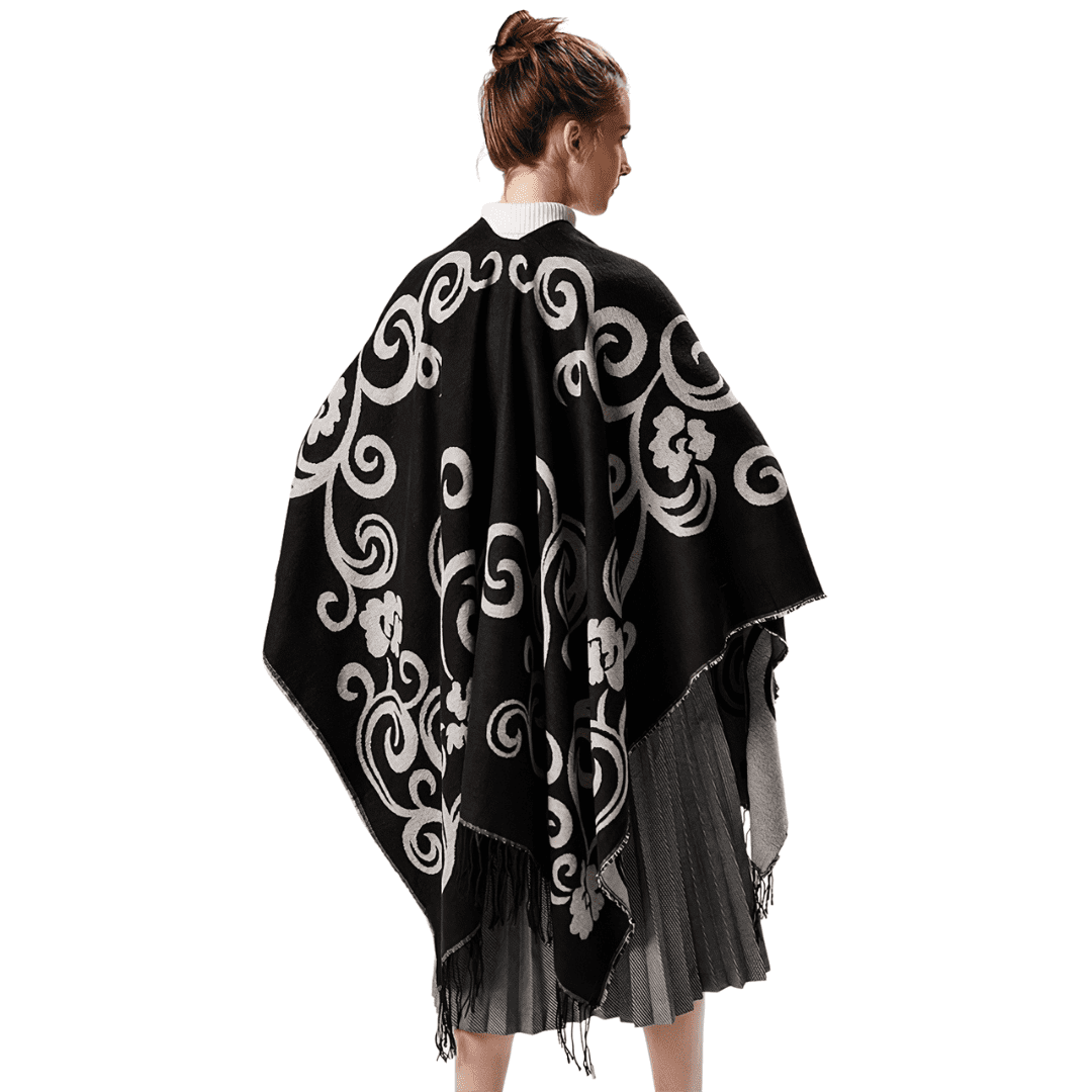 poncho chale femme chaude