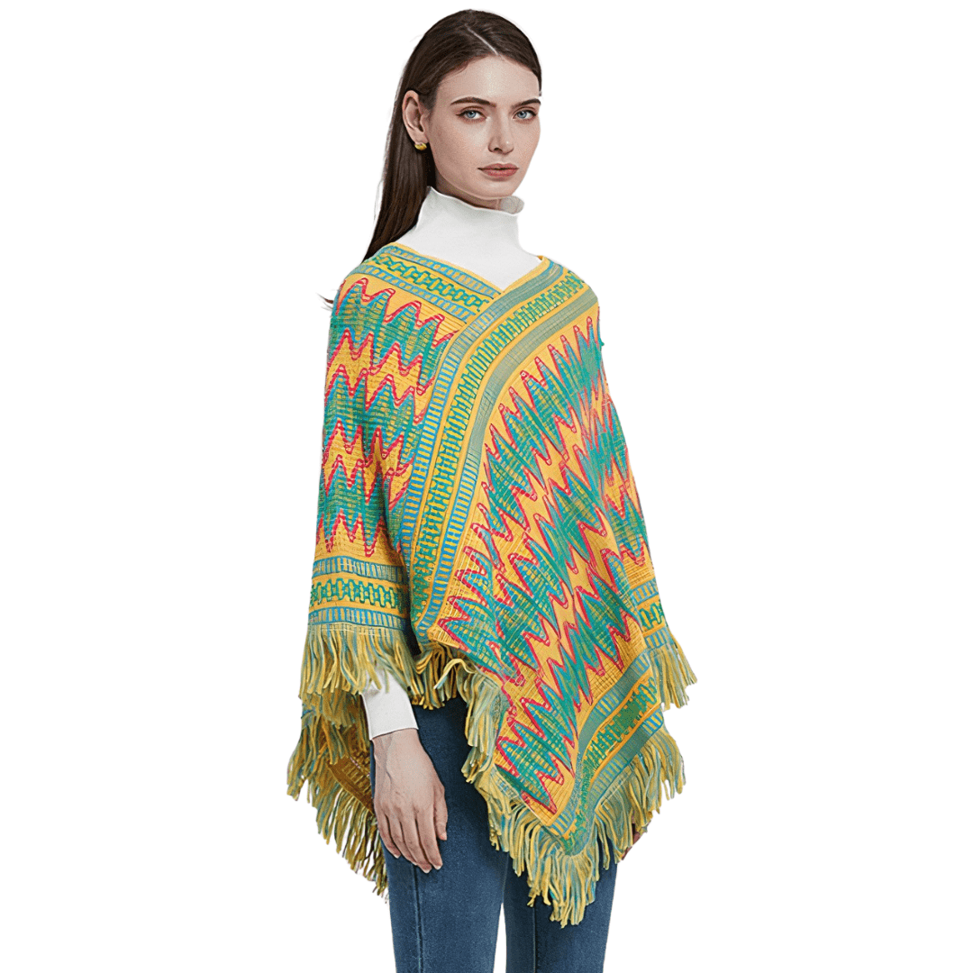 poncho coloré