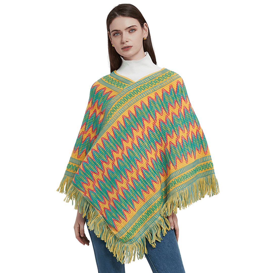 poncho colore femme