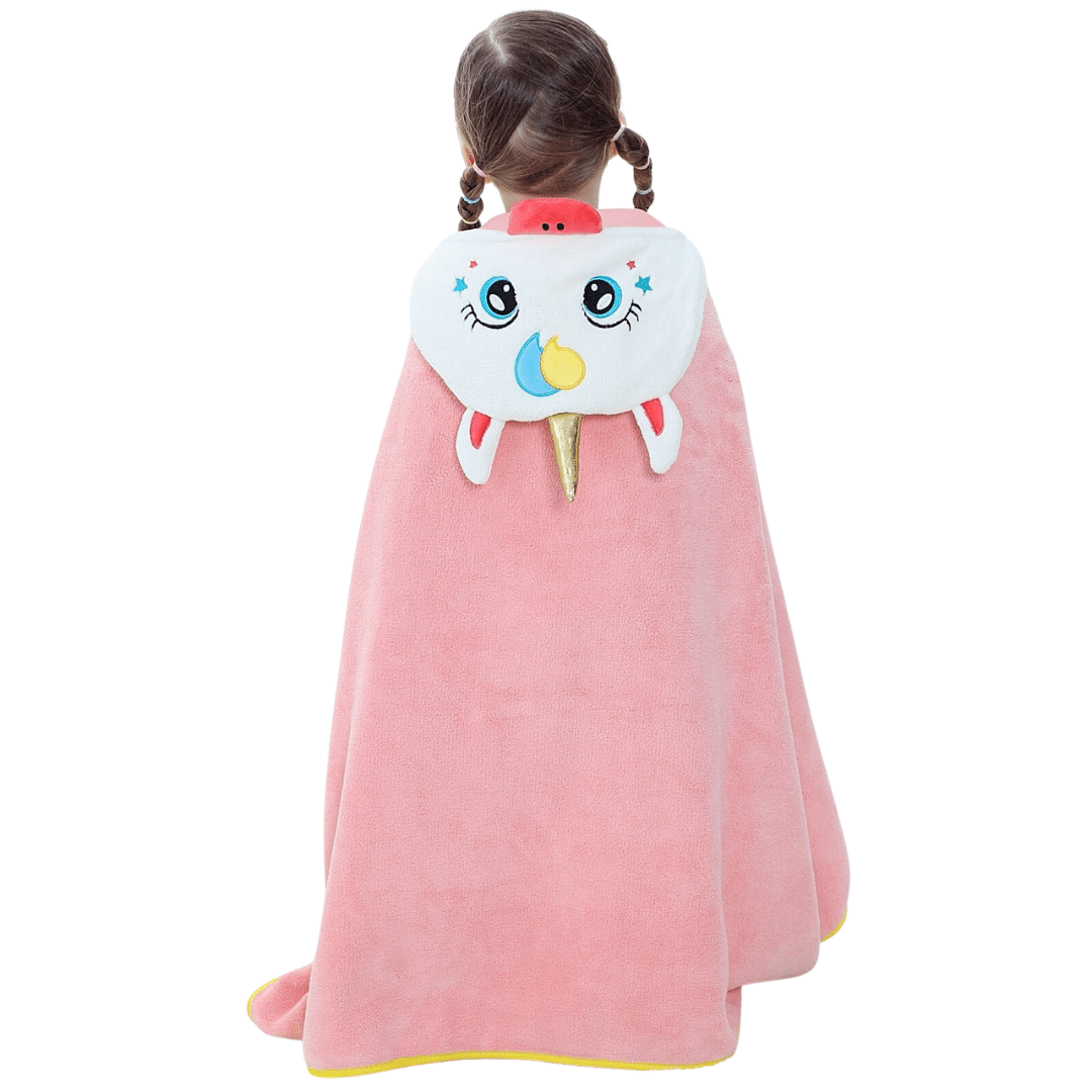 poncho de bain licorne bebe