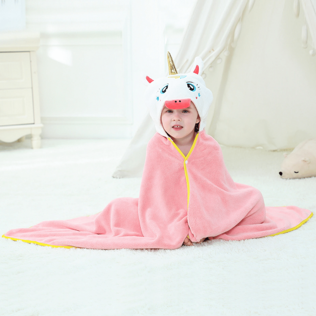 poncho de bain licorne pour bébé