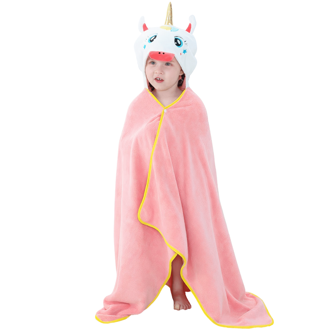 poncho de bain licorne