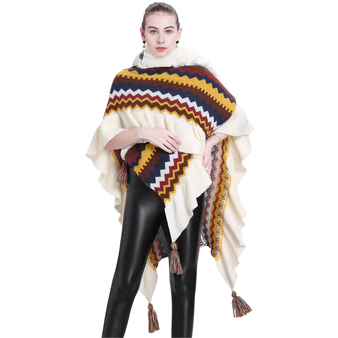 poncho en laine pour femme