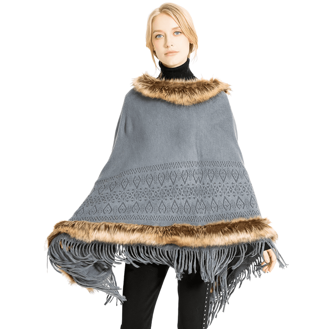 poncho epais femme