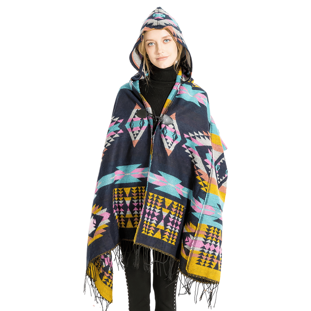 poncho femme avec capuche