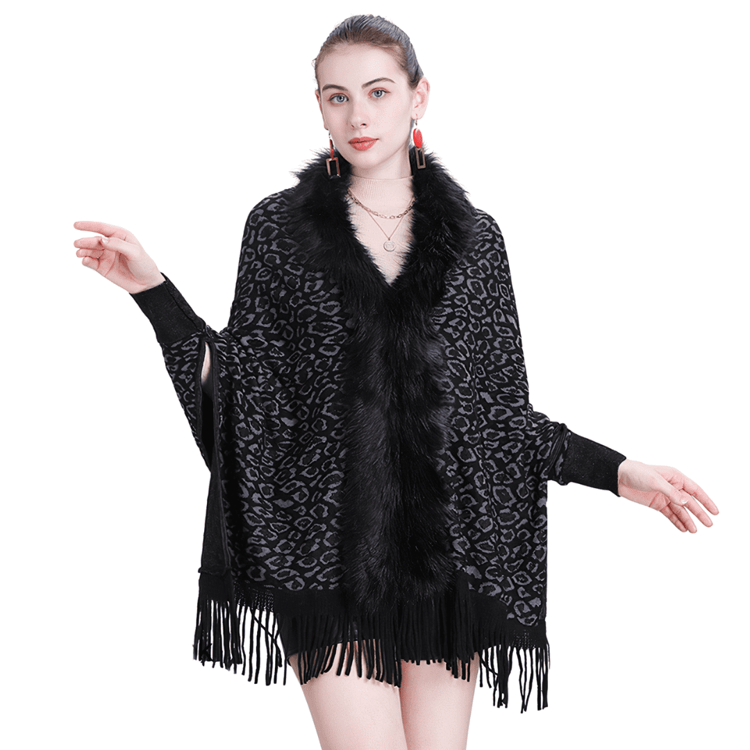 Poncho femme avec manches