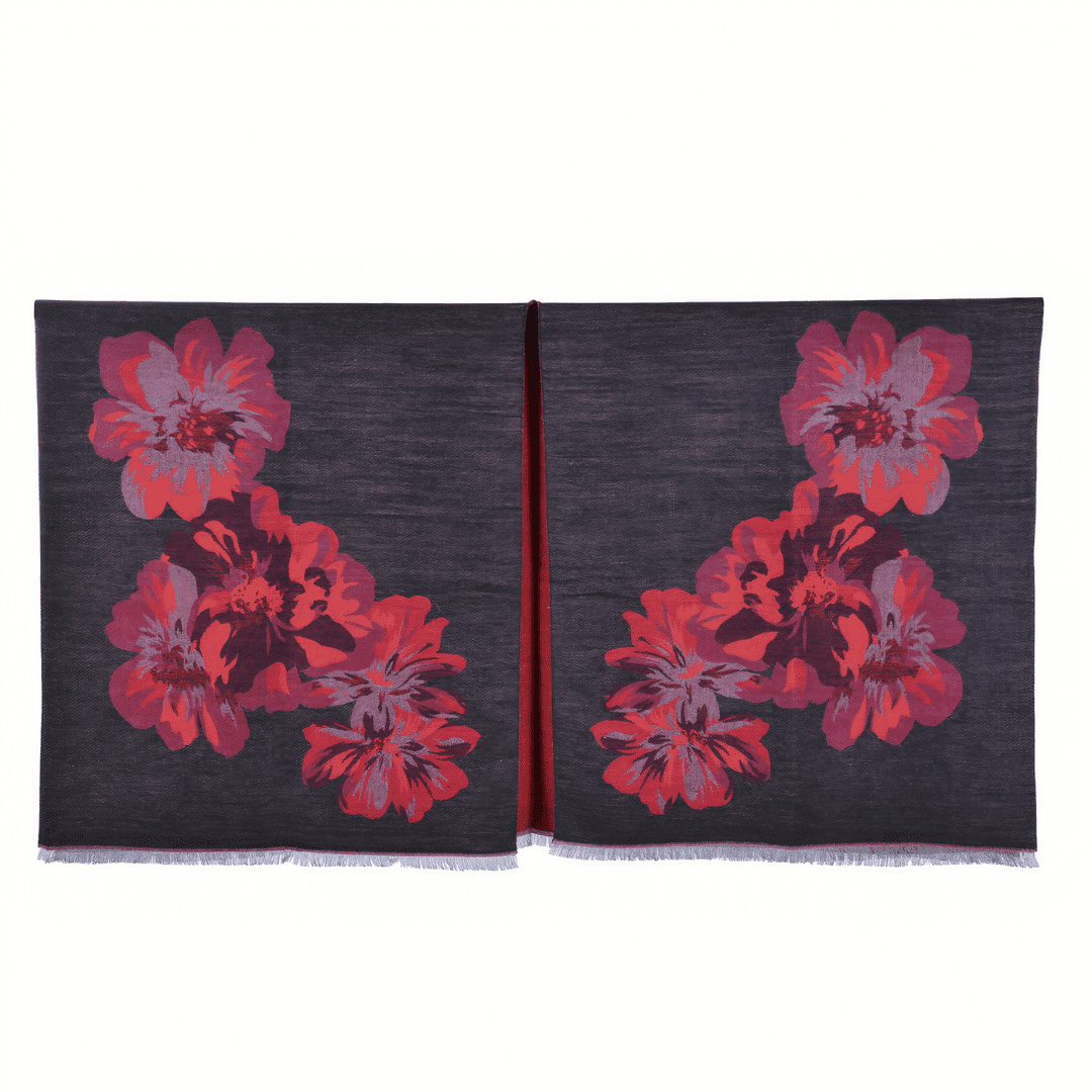 poncho femme cape motif fleur