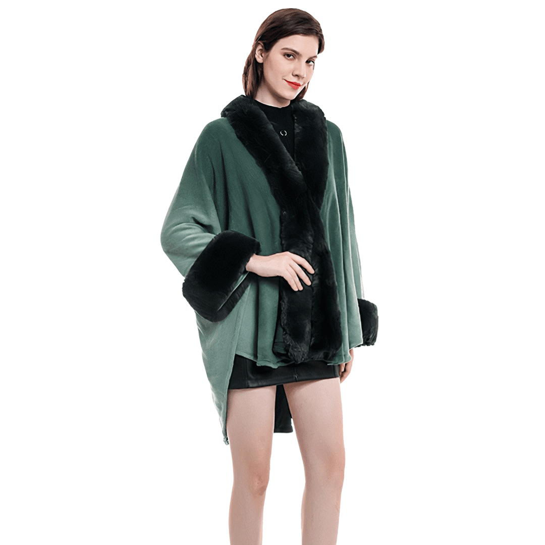 poncho femme hiver avec manches