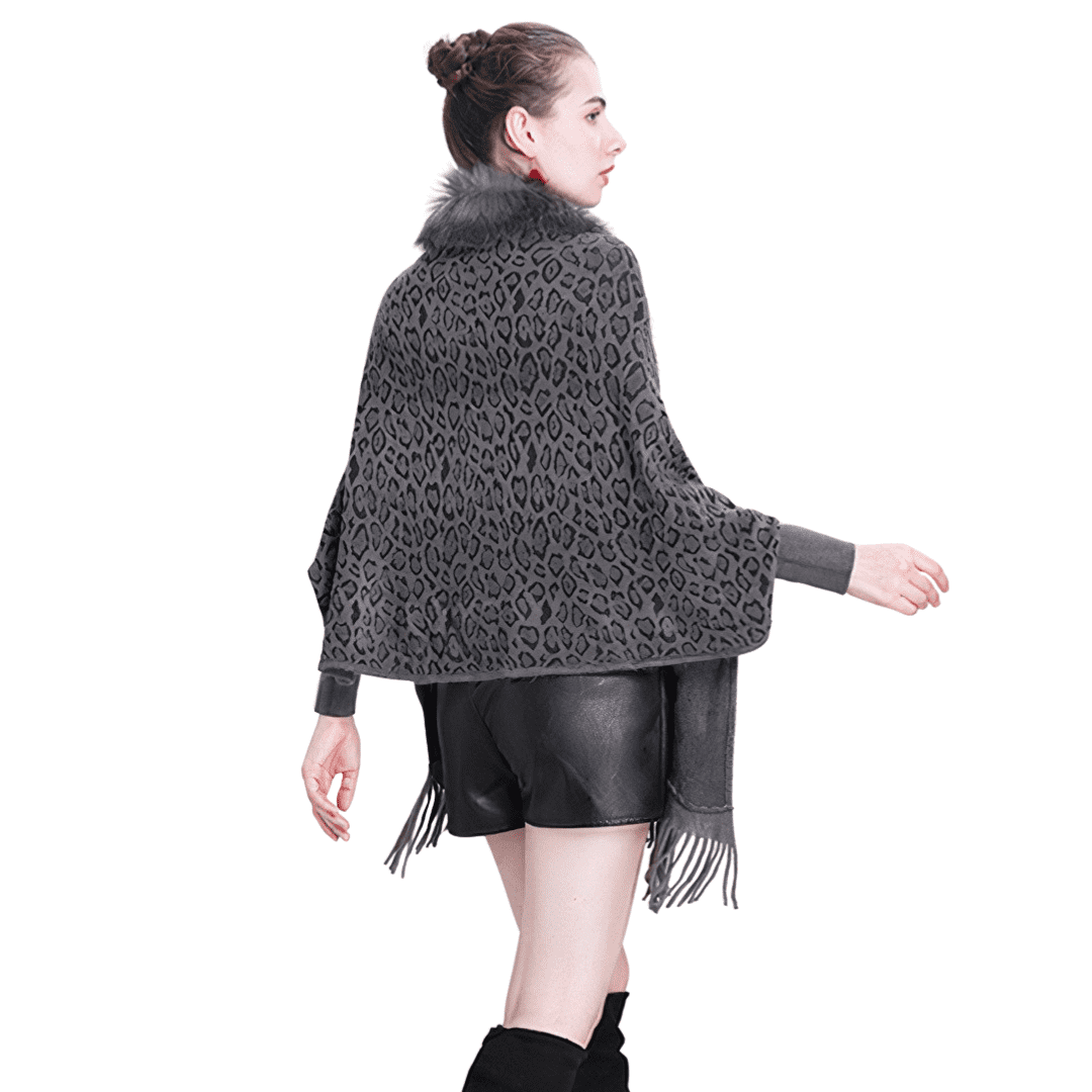 Poncho femme avec manches