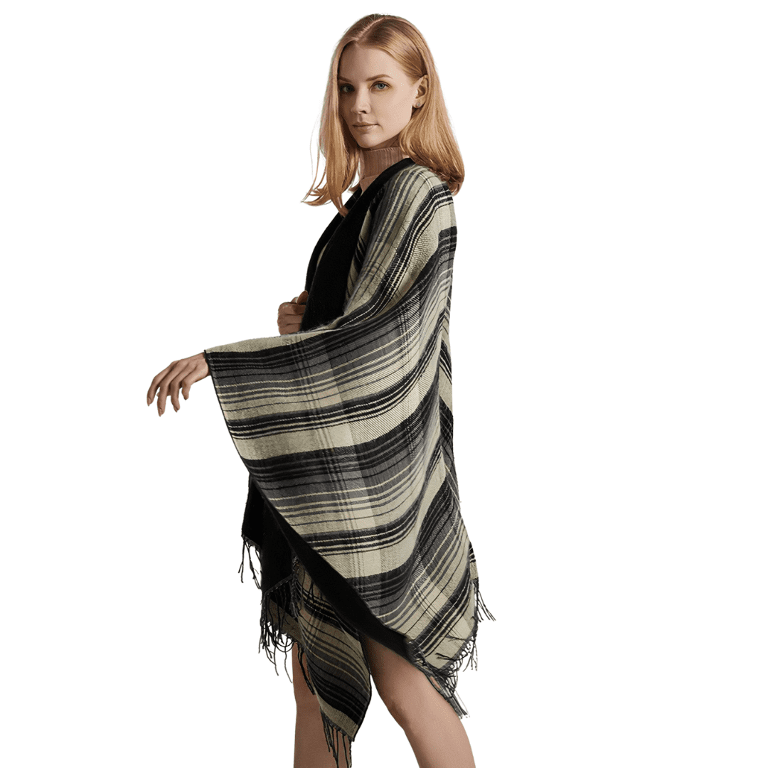 poncho femme hiver chic