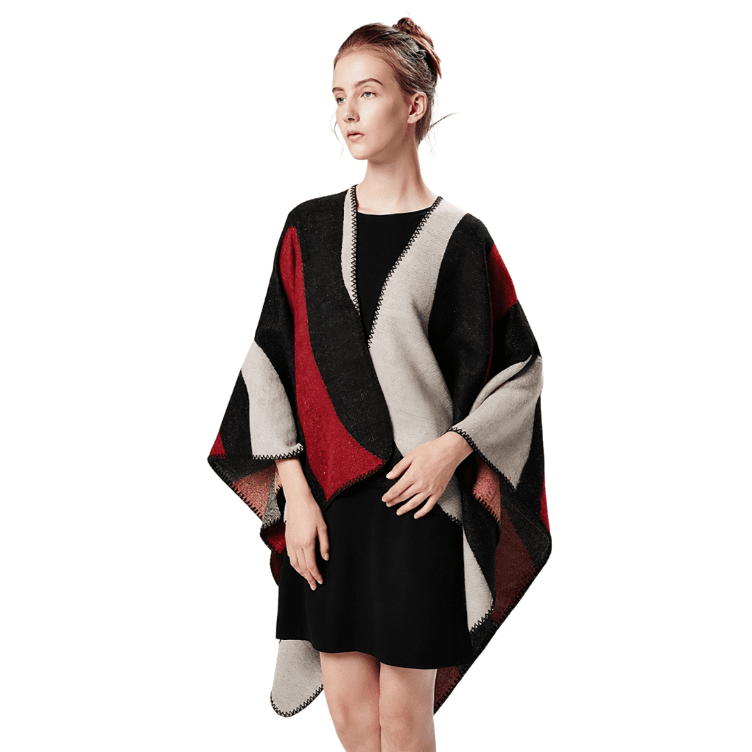 poncho femme ouvert