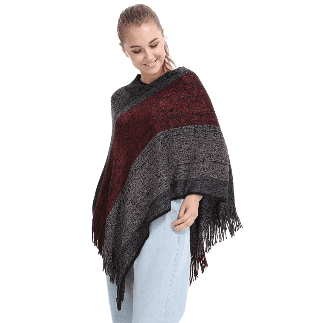 poncho femme pull