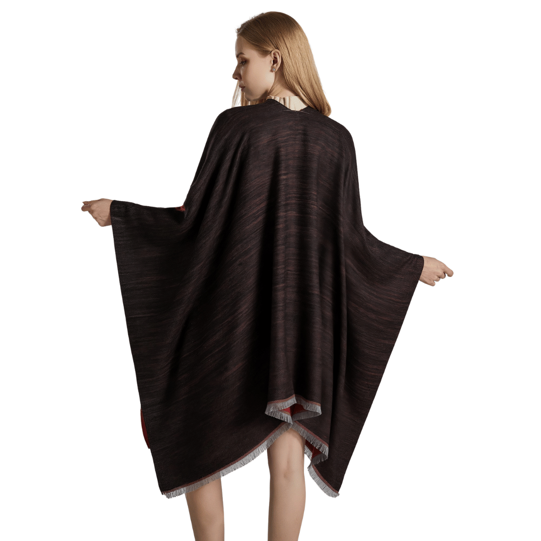 poncho fleurs