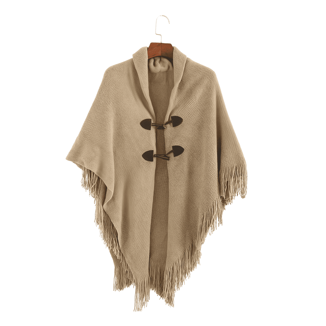 poncho frange femme