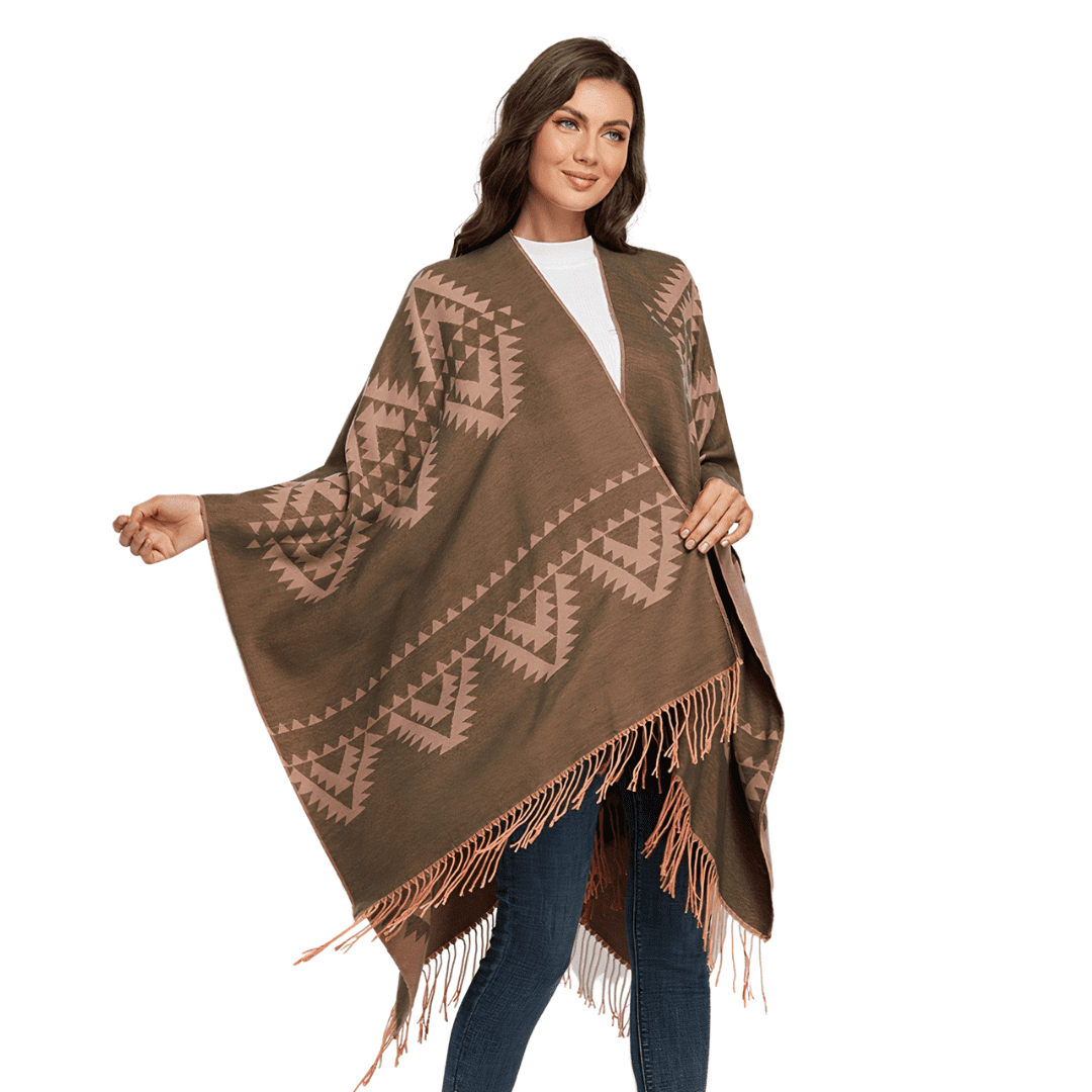 poncho marron