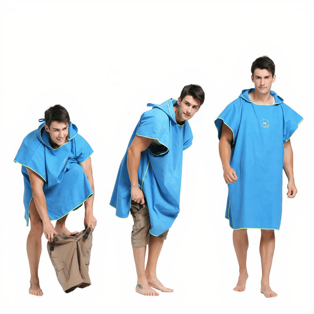 poncho microfibre homme