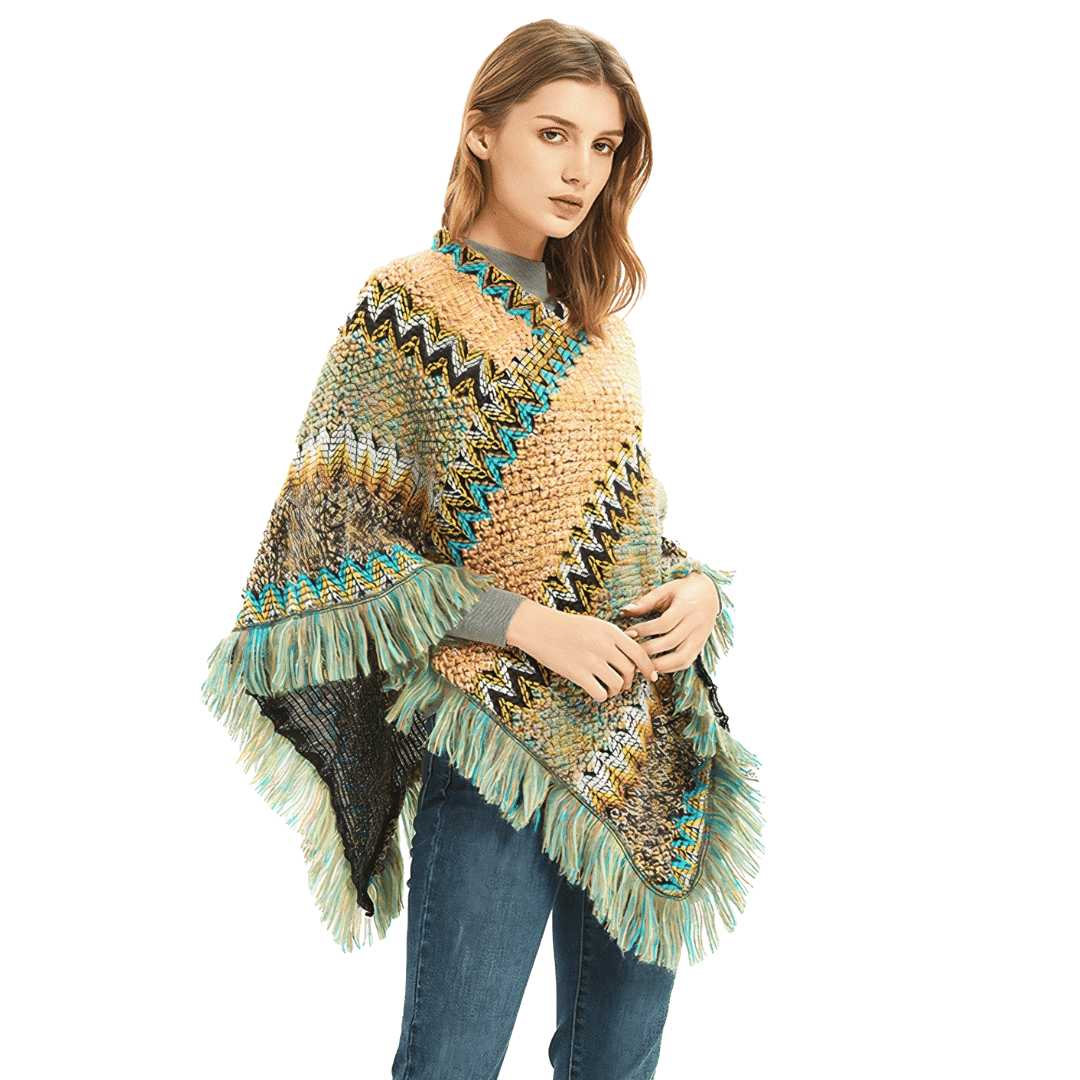 poncho pull femme