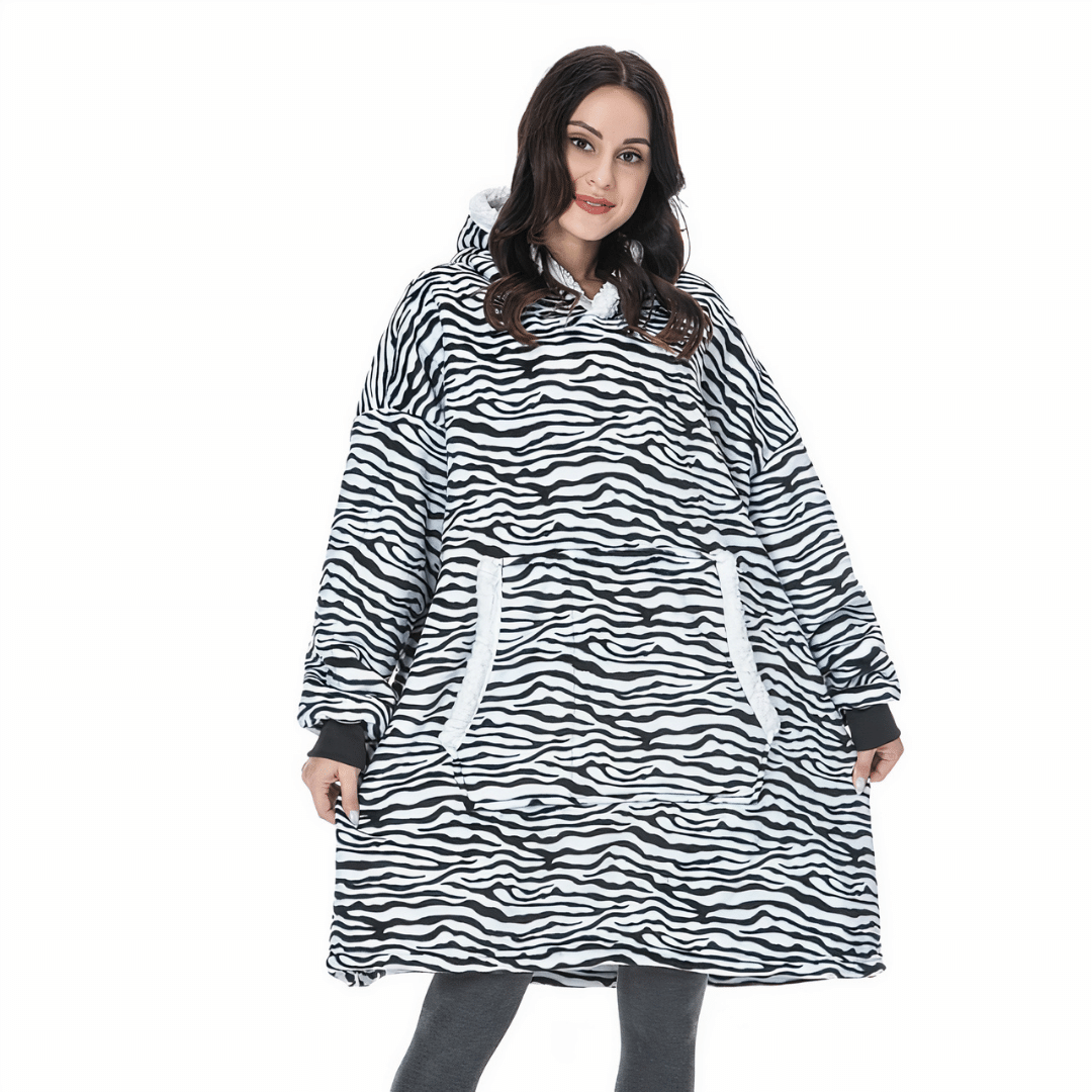poncho zebre femme