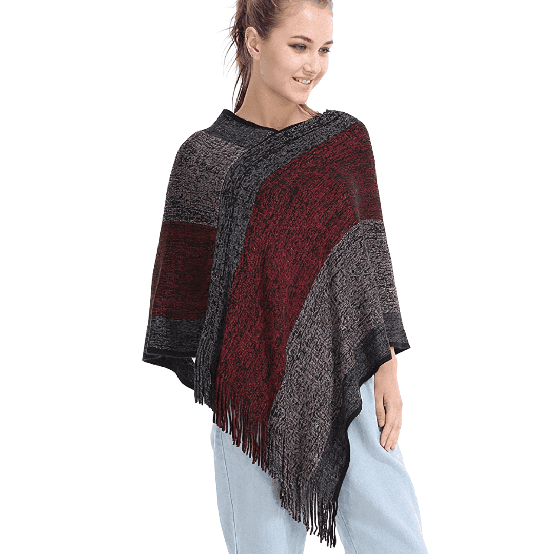 pull femme poncho