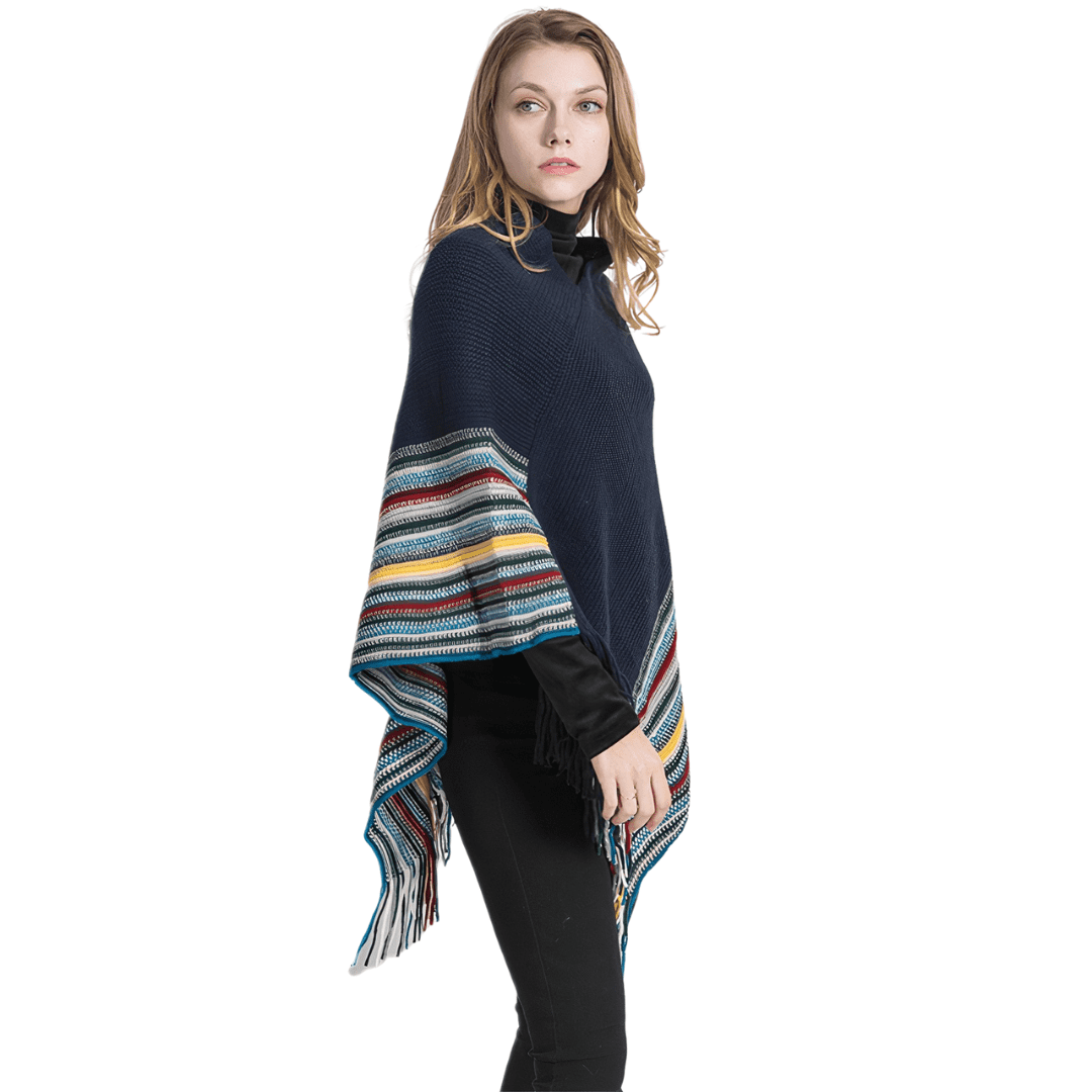 pull poncho laine femme