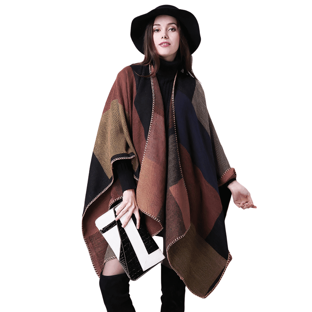 pull sans manche femme poncho