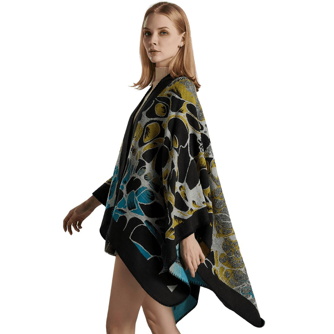 veste poncho laine