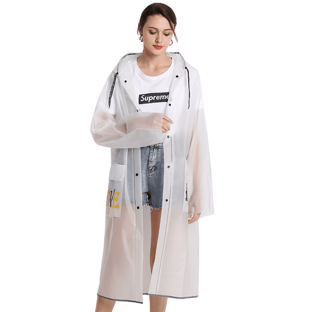 cape de pluie femme transparente