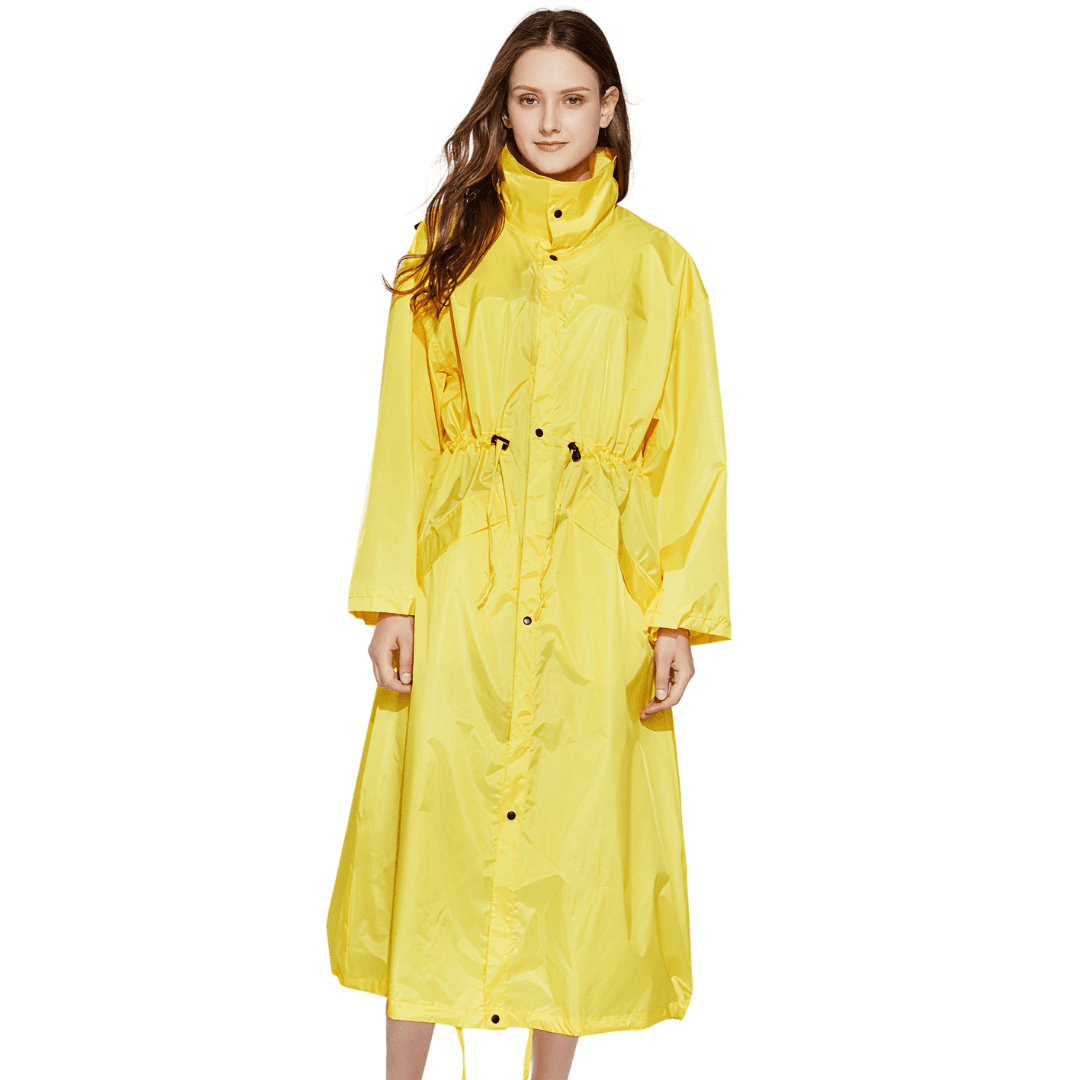 long poncho avec manches de pluie