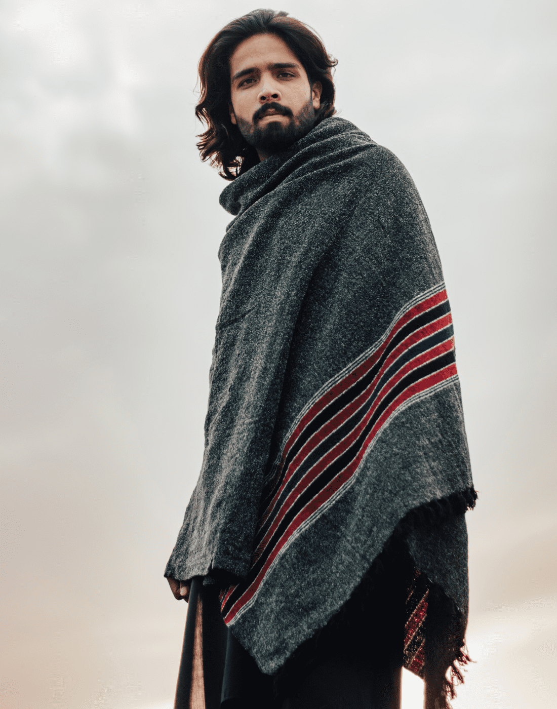 poncho homme