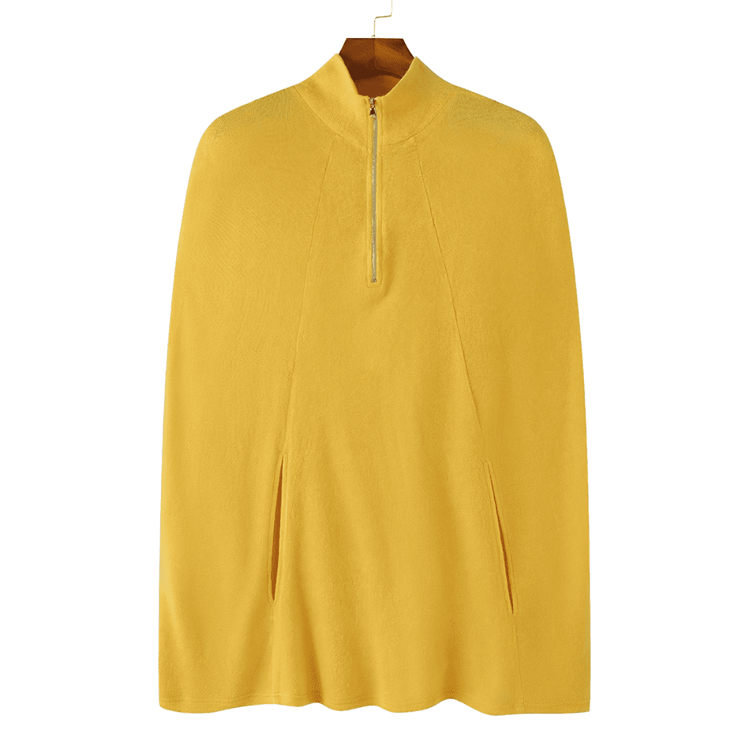 poncho jaune moutarde