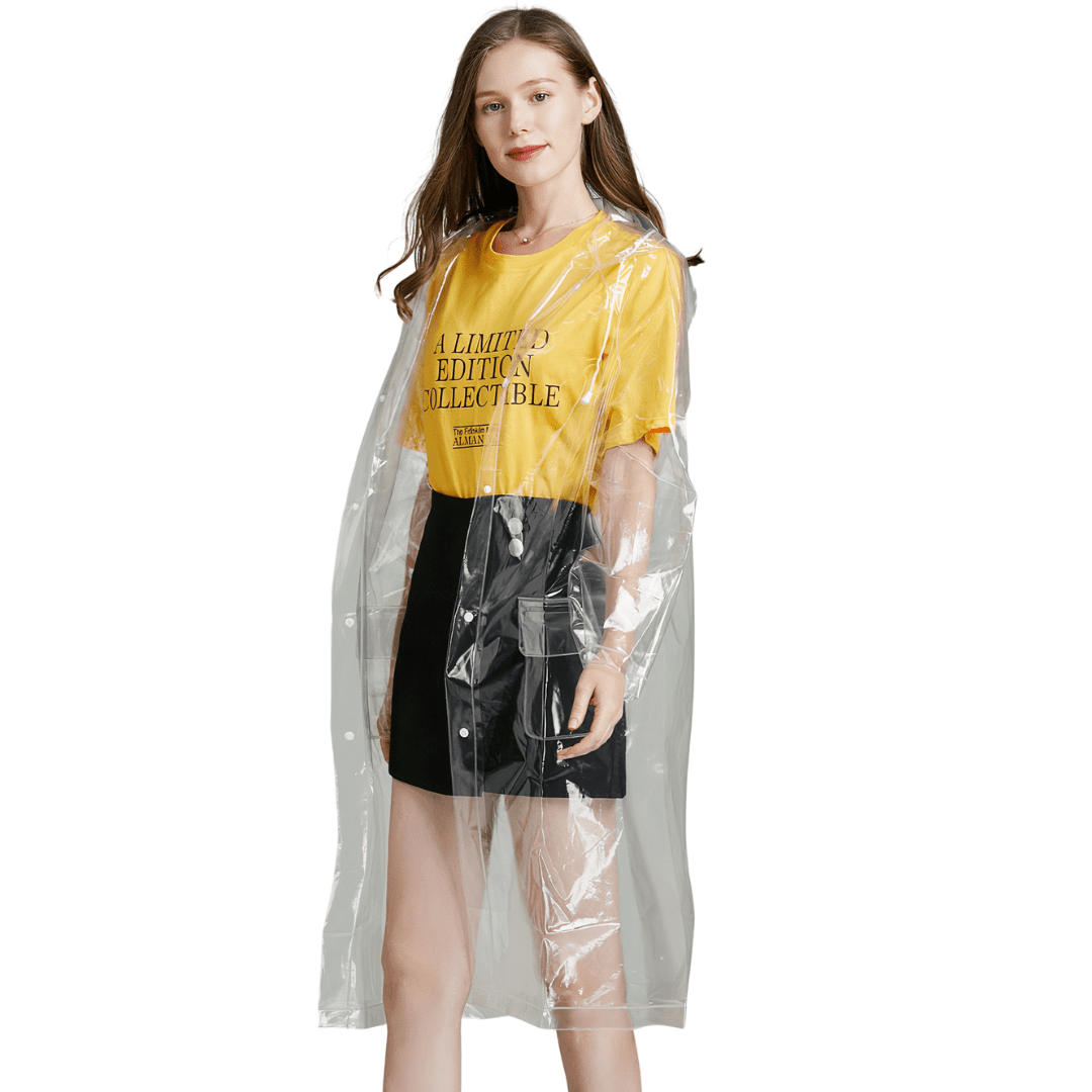 poncho pluie plastique transparent